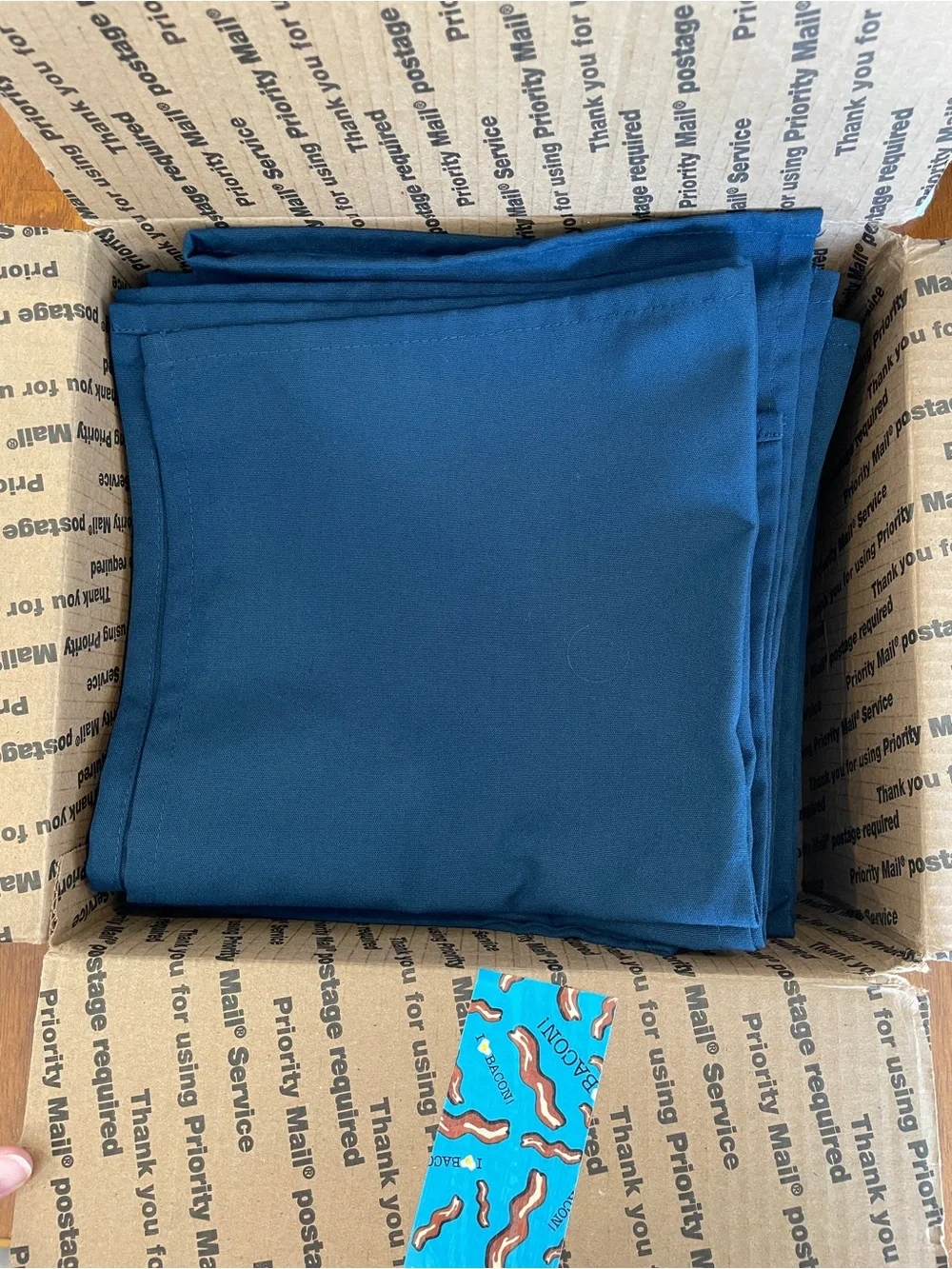 24 Navy Cloth Square Napkins